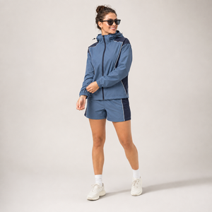 Ensemble veste légère et short pour femme, coupe-vent à capuche en tissu Ripstop, fabrication sur mesure pour usine de vêtements - Product Image 3