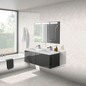 Azulejo Cerámico Blanco Brillante de 300x600mm, Estilo Minimalista, Ideal para Interiores de Oficinas Profesionales y Edificios Comerciales Modernos - Product Image 3