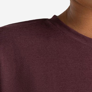 Camiseta de moda al por mayor para mujer, de hombros caídos, lisa, talla grande, ropa de verano, ropa de yoga, cuello redondo - Product Image 4