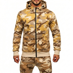 Fishing <b>Jackets</b> <b>Men</b> Blue Camouflage Hooded Tracksuit Zipper Closure Casual Wear Autumn Season Breathable Polyester Material - Product Image 6
