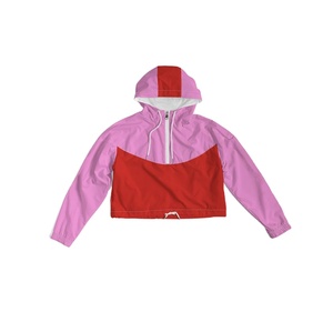 Veste coupe-vent à capuche imperméable d'extérieur pour femmes vêtements respirants grande taille coupe-vent à blocs de couleurs pour femmes vestes courtes - Product Image 1