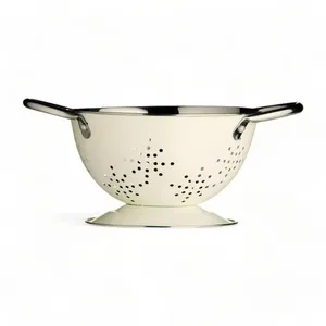 Durable stainless steel <b>colander</b> for efficient pasta washing fruits vegetables draining water every time in kitchen - Product Image 1