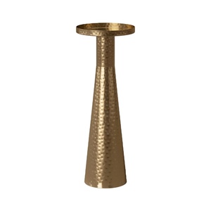 <b>Round</b> Hammered Metal Drink <b>Table</b> Brass Accent <b>Table</b> Modern <b>Side</b> <b>Table</b> Brass End <b>Table</b> Decorative Metal <b>Table</b> Living Room - Product Image 1