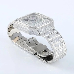 Reloj de pulsera unisex de lujo con diamantes incrustados, esqueleto mecánico, de moissanita, para hombre y mujer, al por mayor - Product Image 3