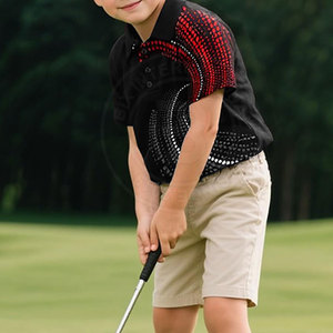 Ropa Deportiva Personalizada, Camisetas de Polo de Golf para Jóvenes Jugadores, Cuello Cómodo, Ajuste Elástico, para Clínicas de Golf, Torneos y Eventos - Product Image 3