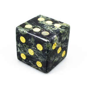 Dados de Piedra Jaspe Kambaba D6, Cubo de Piedra Preciosa Natural, Dados de Cristal D6 Grabados, Sets de Dados Personalizados - Product Image 1