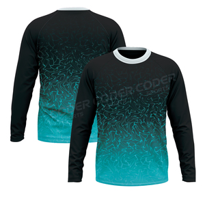 Chemises de pêche personnalisées, professionnelles, imperméables, à col rond, à manches longues, avec protection solaire, séchage rapide, jersey - Product Image 6