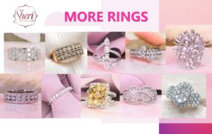 Bague classique en or rose 18 carats avec diamants naturels baguette, clarté SI1-2, pour femme, par Sheri Jewels - Product Image 5