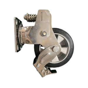 Prix usine roulettes à ressort de haute qualité avec roue PU/TPR roue à noyau en aluminium pour les industries de vente au détail de restaurants - Product Image 1