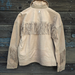 Western Style Cowboy's Suede Leather Jackets Customized Logo Long Sleeve Fringe Button Down Ranch Jackets Male - Product Image 2