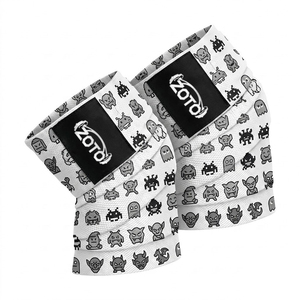 Sangles de soutien pour genoux d'haltérophilie imprimées sur mesure, OEM, multicolores, bandages de compression articulaire pour powerlifting, directement de l'usine - Product Image 3