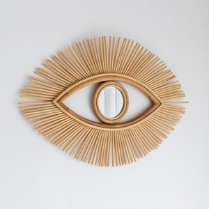 Hot Trend Rattan <b>Bath</b> <b>Mirrors</b> Wall Premium Glass Evil Eye <b>Mirror</b> Wall Mounted Home Decor OEM ODM Accepted - Product Image 5