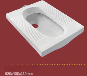 Cuvette de toilettes en céramique L520 W400 H150mm pour Villa, Salle de Bain, École, Hôtel, Hôpital, Toilettes publiques, avec siphon en P - Product Image 5