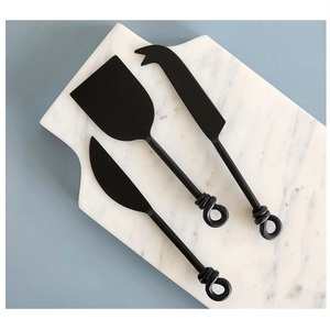 Elegant Enamel <b>Cheese</b> <b>Knife</b> <b>Set</b> of 4 Heart Design 18/8 Stainless Steel Dishwasher Safe <b>Cheese</b> Cutting Tools & Serving Fork - Product Image 3