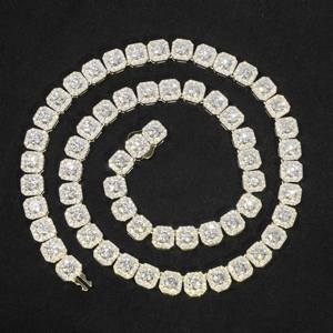 AMBER JEWELS Rose Gold Plated 925 Silver Brilliant Cut Moissanite Hiphop Tennis <b>Bracelet</b> Unisex Luxury Wedding Jewelry Claw - Product Image 3