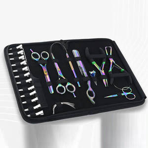 Kit d'outils pour extensions de cheveux en acier inoxydable, pinces professionnelles, ciseaux, peigne pour l'installation et le retrait, style parfait - Product Image 2