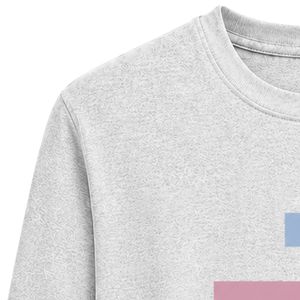 Light Gray JJ Logo Embroidered Long Sleeve Shirt Crew Neck Casual Lightweight <b>Top</b> with Ribbed Cuffs for Custom Teamwear - Product Image 4