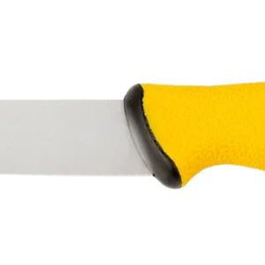 Couteaux de boucher jaunes et noirs avec lame argentée fine, poignée ergonomique texturée et trou de suspension pour la découpe de la viande - Product Image 4