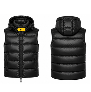 Hoodie Quilted Jackets for Men Softshell Bubble Puffer Jackets for Winter Hot Selling OEM Service Puffer <b>Jumpers</b> Sleeveless Vest - Product Image 3