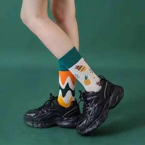 Chaussettes de sport fantaisie en coton brodé pour hommes, personnalisables, unisexe, qualité supérieure, style décontracté - Product Image 4
