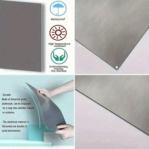 CIFbuy Targa in Metallo Antiruggine per Decorazione Murale o Porta, con Messaggio 'Nessuna Vendita Ambulante' e Gancio, per Servizio di Ritiro Ordini TikTok e Temu, Pannello per Messaggi - Product Image 2