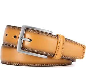 Nouvelle ceinture habillée pour homme en cuir véritable de haute qualité 2026, avec boucle ardillon personnalisable, idéale pour les tenues formelles et les jeans – Vente en gros - Product Image 3