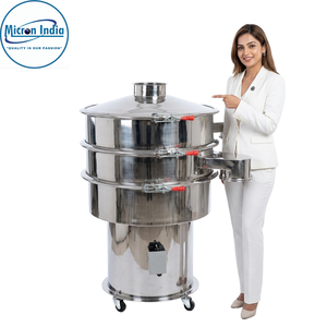 Máquina Cribadora Vibratoria Digital Automática de Alta Resistencia Micron India, Diseño de Acero Inoxidable, PLC, 110V, para Cribado de Polvo y Papel - Product Image 6