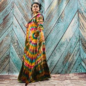 Robe Kimono de Maternité pour Femme, Col en V, Manches Longues, à Volants, en Dentelle, à Paillettes, Coupe Haute, pour Soirée Piscine, en Viscose/Coton Écologique - Product Image 6