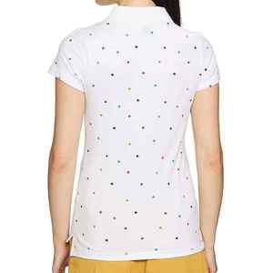 Women <b>Short</b> <b>Sleeve</b> Polo Shirt Solid Color Contrast Collar <b>Button</b> <b>Up</b> Casual Knitted Top Custom Logo - Product Image 6