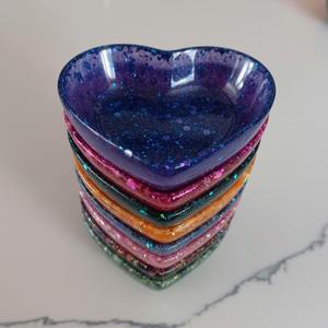 Cuenco de Resina Hecho a Mano, Colorido, de Epoxi, para Adornos, Joyas, Decorativo, Moderno, Plato para Servir, Adorno Único para el Hogar - Product Image 1