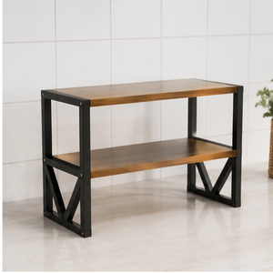 Support de micro-ondes moderne pour comptoir avec étagères de rangement, organisateur de cuisine gain de place, meuble de rangement - Product Image 4
