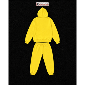 Custom Yellow Tracksuit Men <b>Full</b> <b>Zip</b> <b>Hoodie</b> Jogger Pants Set Plain Casual Sportswear Gym Training Streetwear Wholesale Athletic - Product Image 6