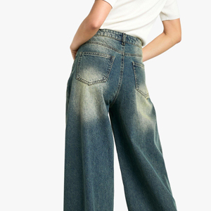 Pantalones Vaqueros Personalizados para Mujer, OEM/ODM, Ajuste Cómodo Premium, Precio de Fábrica, Pedidos al por Mayor, Proveedor de Ropa de Moda - Product Image 5