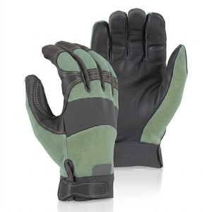 High Demand Mechanic <b>Gloves</b> High Vis Synthetic Leather Palm Spandex Back Adjustable Wrist Safety Work <b>Gloves</b> Wholesale - Product Image 5