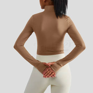 Ropa Deportiva con Logotipo Personalizado, Chaqueta de Yoga de Manga Larga para Mujer, Chaqueta de Gimnasio de Alta Calidad para Entrenamiento, Ropa Deportiva Activa, Chaqueta de Yoga - Product Image 2