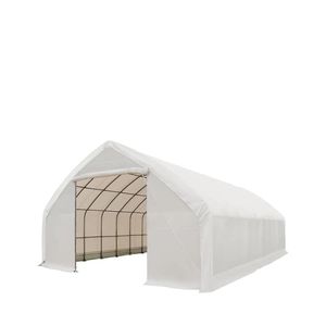 Garage Prefabbricato 30FT X 50FT con Pareti Diritte e Copertura in PVC Rinforzato 17 oz, Tetto a Falda, Porte Scorrevoli, Modello TMG ST3050V - Product Image 1
