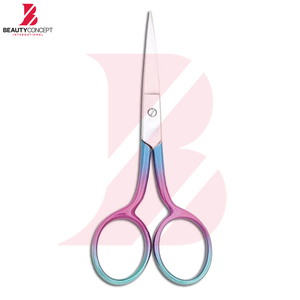 Ciseaux à cuticules professionnels en titane arc-en-ciel, outil de manucure et pédicure pour salon - Product Image 2
