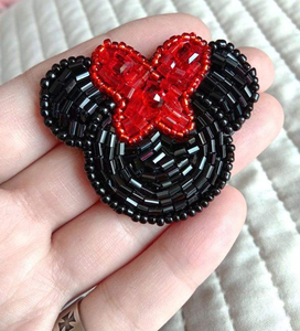 Sophisticated Premium Lightweight High Quality Handmade Bead Embellished Brooch Stylish Embroidery Pin Eco-Friendly Women - Product Image 4