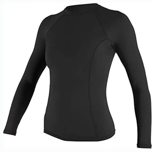 Haut de protection anti-UV à manches longues pour femme, rose uni, en polyester - Product Image 3