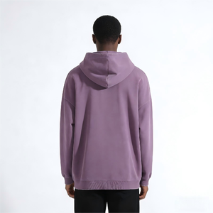 Sweat-shirts à capuche pour hommes personnalisés, de haute qualité, 100% coton, pour l'hiver, coupe ample, logo brodé sur le devant, design à épaules tombantes - Product Image 4