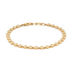 Elegant New Design Bezel <b>Set</b> Round Diamond Bubble Stackable Bracelet Minimalist Everyday Wear 14K Solid Yellow <b>Gold</b> Jewelry - Product Image 1