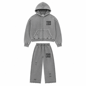 Chándal Deportivo para Hombre, Personalizable con Logotipo, 100% Algodón, Transpirable, Ecológico, Ligero, Resistente al Viento, Color Sólido, en Venta Online - Product Image 1