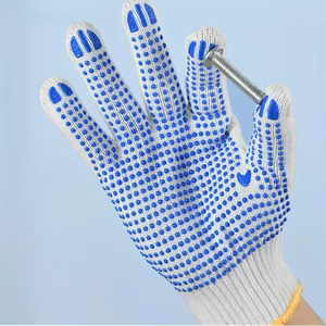 <b>PVC</b> Dotted Work Gloves Cotton Knit Safety Gloves Anti Slip Grip Industrial Protective Gloves OEM Manufacturer <b>PVC</b> Dotted Gloves - Product Image 4