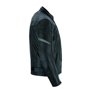 Chaqueta de Cuero para Motociclista, Elegante, Transpirable, Resistente al Viento, para Hombre, Talla Grande, Ajuste Cómodo, Textura Suave y Estilo Moderno - Product Image 3