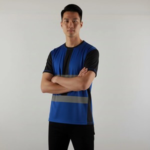 Chemises de sécurité personnalisées avec logo pour hommes, polos réfléchissants avec poche, vêtements de travail à manches longues - Product Image 3