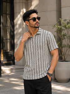 Camiseta de Cuello Polo a Rayas para Hombre, Nueva, de Alta Calidad, de Polialgodón, Casual, de Manga Corta, con Logotipo Personalizado Disponible al Mejor Precio - Product Image 4