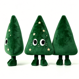 Árbol de Navidad de peluche personalizado con forma de estrella, lindo árbol de Navidad de peluche de dibujos animados, árbol de Navidad de terciopelo, peluche de pino kawaii. - Product Image 3