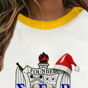 <b>Christmas</b> Paneled Long-Sleeve <b>Sweatshirt</b> White Women's Holiday Pullover Top Casual Winter Crewneck Shirt Festive <b>Christmas</b> - Product Image 3