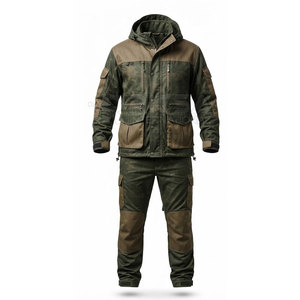 Ensemble veste et pantalon imperméables RICSA pour homme, respirant, pour la chasse en hiver, coupe-vent, protection contre les intempéries, pour la forêt - Product Image 2