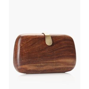 Luxury Handmade Wooden Clutch <b>Bag</b> for <b>Women</b> Elegant Party Evening Fashion <b>Accessory</b> Wedding Gift Set - Product Image 3